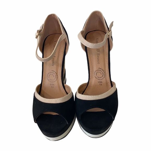 Vittorio D Firenze cork Wedge Heels 7.5 - Picture 2 of 5